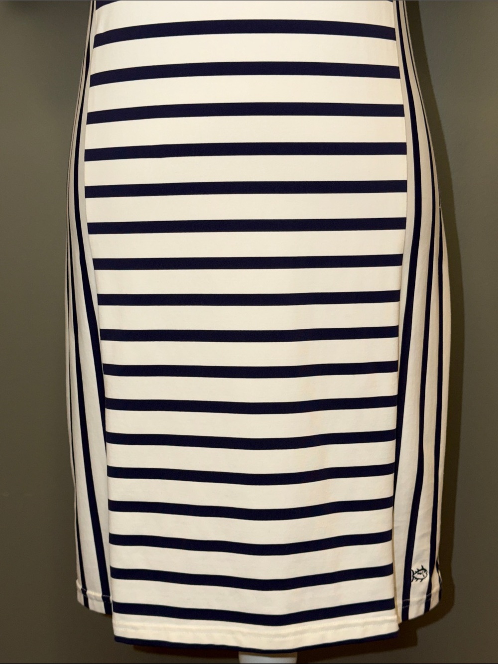 Southern Tide Pippa Navy and White Striped Short-Sleeve Performance Dress Size S - Picture 3 of 9